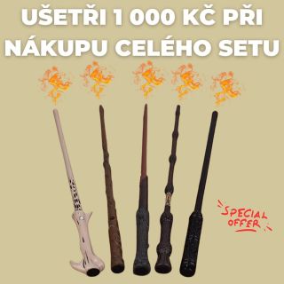 Set obsahuje všechny dostupné kouzelnické hůlky + větší počet nábojů 🔥